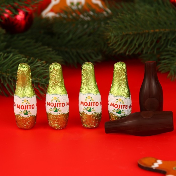 Новый год. Шоколад фигурный MOJITO, со вкусом алкогольного мохито, 9 г
