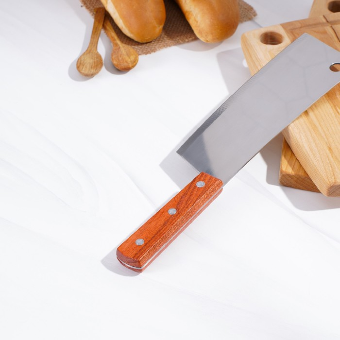 Нож - топорик кухонный Доляна &laquo;Буффало&raquo;, лезвие 19 см