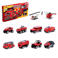 Машина металлическая &laquo;Пожарные&raquo;, набор 10 шт.