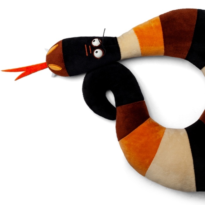 Мягкая игрушка-подушка "Змея Фрида", цвет бежевый, 40 см ЗФШ/40/беж