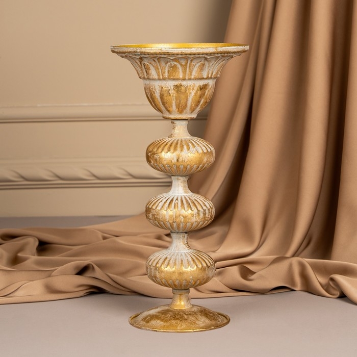 Подсвечник металл &laquo;Ярусы&raquo; для одной свечи 16 х 16 х 31 см