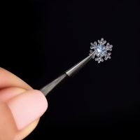 Новый год! Фигурки для дизайна ногтей &laquo;Снежинки&raquo;, цвет полупрозрачный