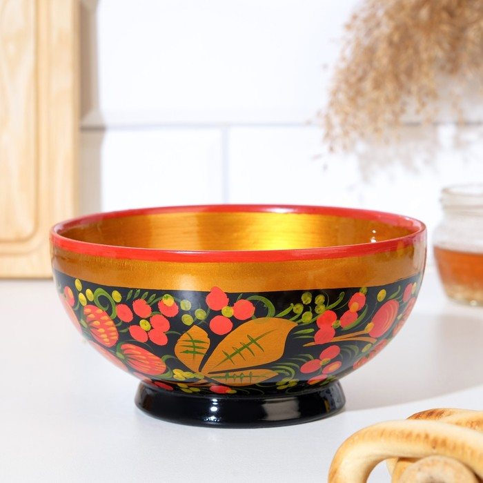 Чашка &laquo;Ягодка&raquo;, средняя, 15&times;7 см, хохлома