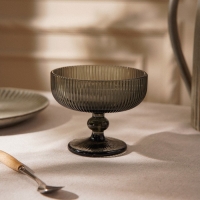 Креманка стеклянная SL Home &laquo;Модерн&raquo;, 300 мл, 12&times;10 см, цвет графитовый