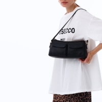 Сумка женская TEXTURA, средний размер, цвет чёрный