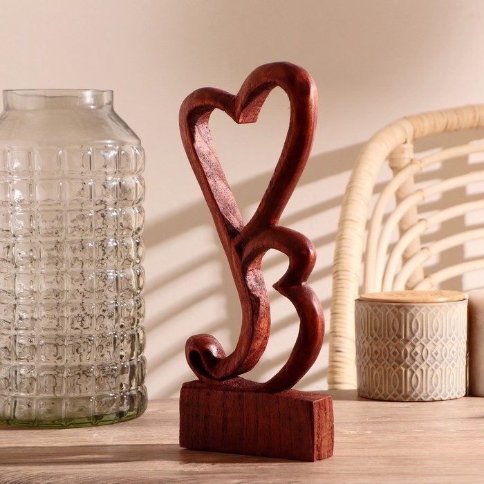 Сувенир дерево "Два сердца"МИКС  30х14х3,5 см