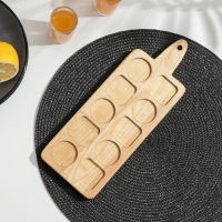 Доска - менажница для подачи шотов Adelica, на 5 рюмок, 30&times;13&times;1,8 см, берёза