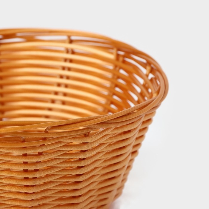 Корзинка для подачи Доляна &laquo;Плетёнка&raquo;, 17&times;7 см, цвет коричневый