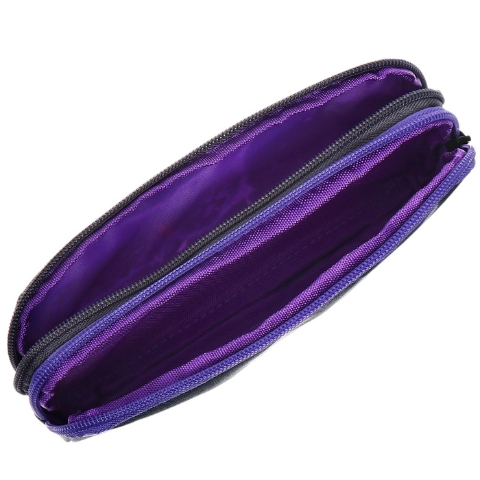 Пенал мягкий, 2 отделения, объёмный, 90 х 220 х 40 мм, Stavia "Мыльные пузыри" чёрный 86229