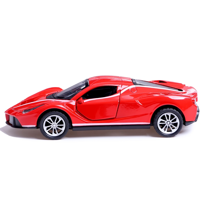 Машина металлическая &laquo;Купе&raquo;, 1:28, световые и звуковые эффекты, открываются двери, цвет красный