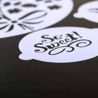 Набор кондитерских трафаретов для украшения выпечки &laquo;Букет&raquo;, 8 шт: 2 шт d=20 см, 6 шт d=8 см