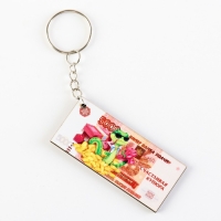 Брелок новогодний, для ключей, деревянный &laquo;Счастливая купюра&raquo;, 6,4 х 6,5 см