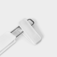 Вешалка для брюк и юбок Доляна, 31&times;16 см, с зажимами, цвет белый