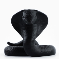 Подставка для телефона новогодний сувенир &laquo;Новый год: Кобра&raquo;, чёрная, 8,5 х 7,5 см