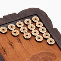 Нарды деревянные большие, резные, настольная игра "Змея", 45 х 45 см