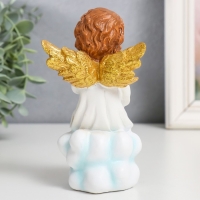 Сувенир полистоун "Ангел в тоге на облаке, золотые крылья" МИКС 8х7х13,5 см