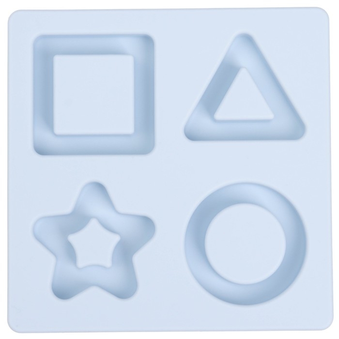Развивающая игрушка - сортер &laquo;Изучаем фигуры&raquo;, пищевой силикон, цвет голубой, Mum&Baby