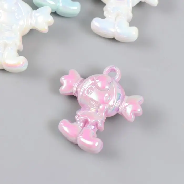 Декор для творчества пластик "Девочка с хвостиками. Перламутр" МИКС 4,5 см