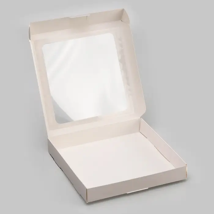 Коробка самосборная, белая, 19&times;19&times;3 см