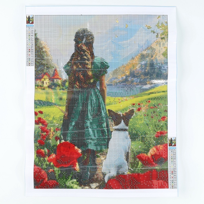 Алмазная мозаика с полным заполнением на холсте &laquo;Изумрудная фантазия&raquo;, 30 х 40 см