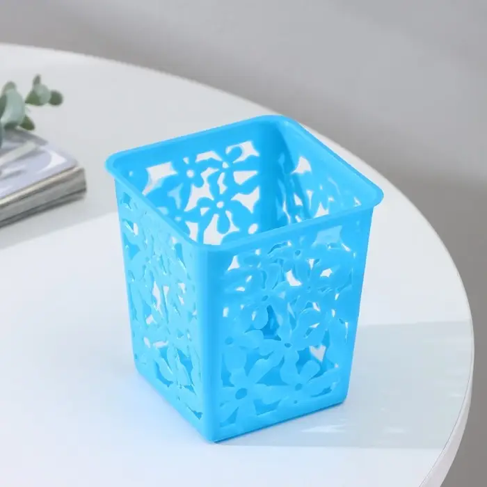 Корзина для хранения &laquo;Цветы&raquo;, пластик, 9&times;9&times;10 см, МИКС