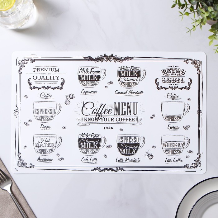 Сервировочная салфетка &laquo;Кофемания&raquo;, 26&times;41 см