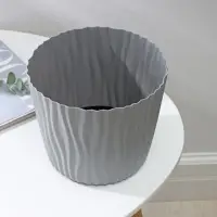Кашпо для цветов со вставкой &laquo;Волна&raquo;, 4 л, d=20 см, h=17 см, цвет серый