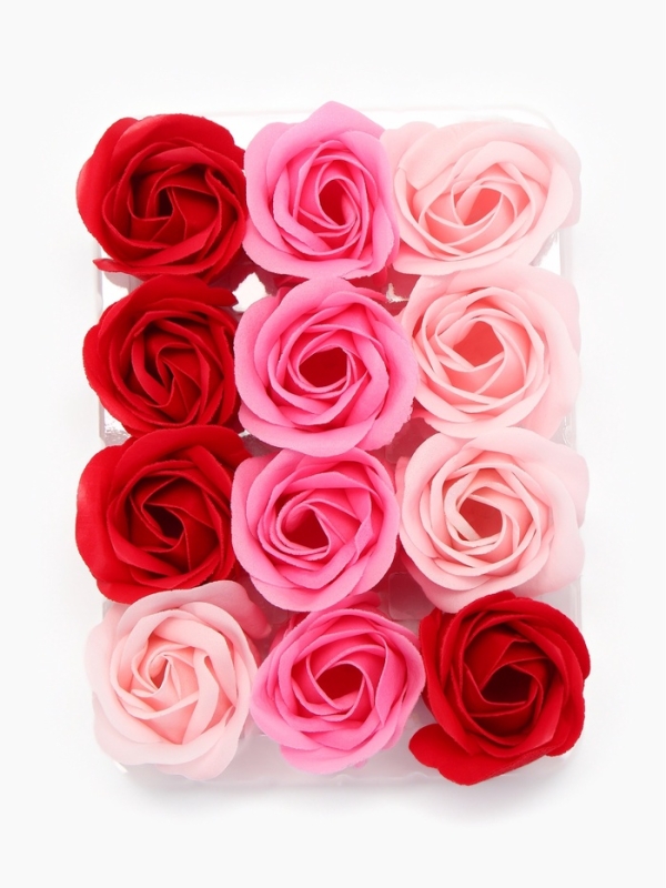Набор мыльных роз в коробке 12 штук, микс
