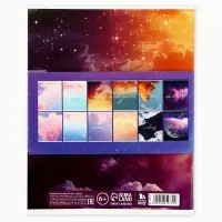 Тетради в клетку, предметные, 48 л., набор из 12 шт., блок №1, Space