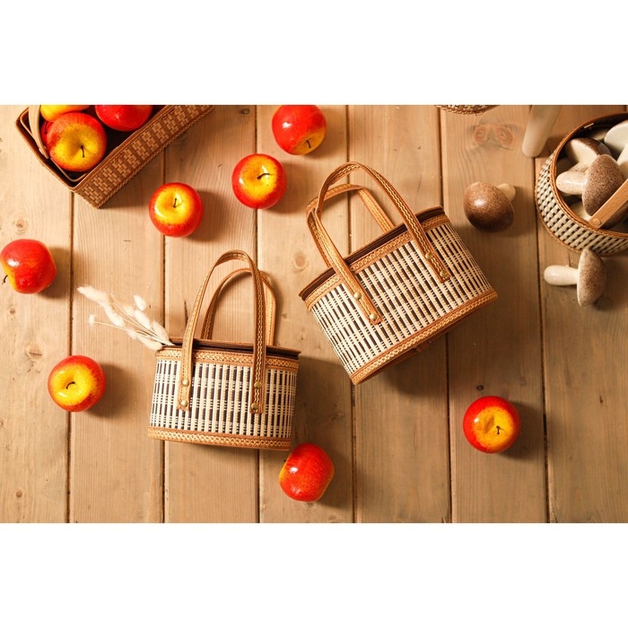 Корзина для хранения Доляна Nature, 24&times;14,5&times;14,5 см, бамбук