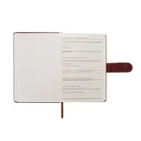 Ежедневник недатированный формат А5, с хлястиком, 112л, линия, пвх, Классика Коричневый