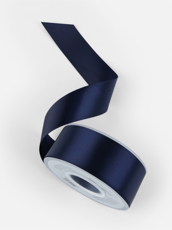 Лента атласная двухсторонняя №330 38мм*25&plusmn;1м кобальт TR