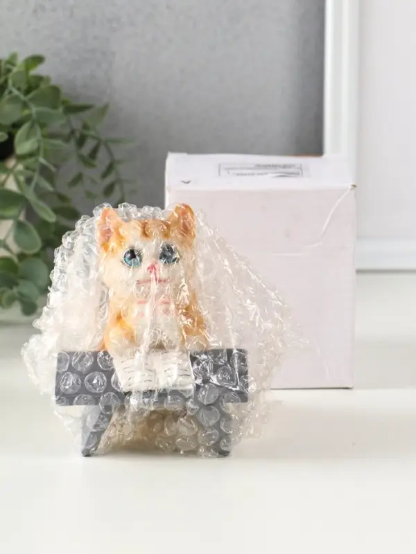 Сувенир полистоун "Котик с книгой за партой" рыжий 9х8,5х9,5 см