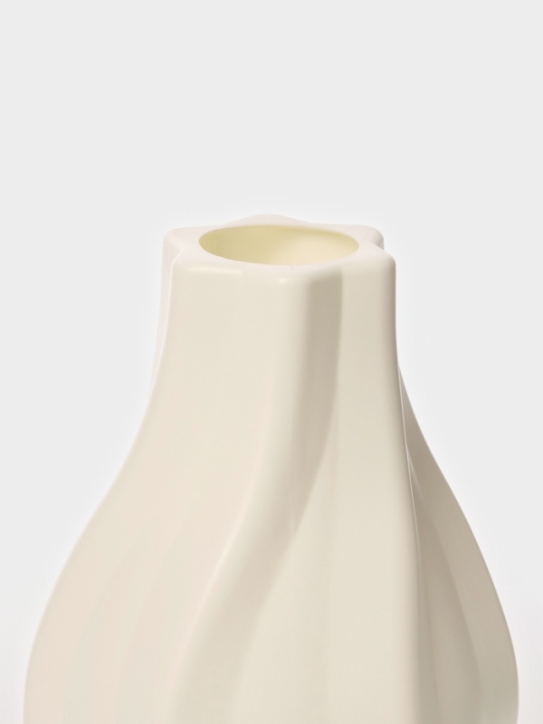 Ваза для цветов, пластик, 13.5&times;13.5&times;25 см, белый