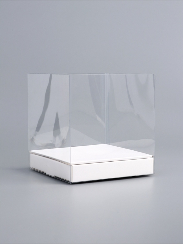 Коробка под бенто-торт с ленточками, золотая , 15,5 х 15,5 х 16 см