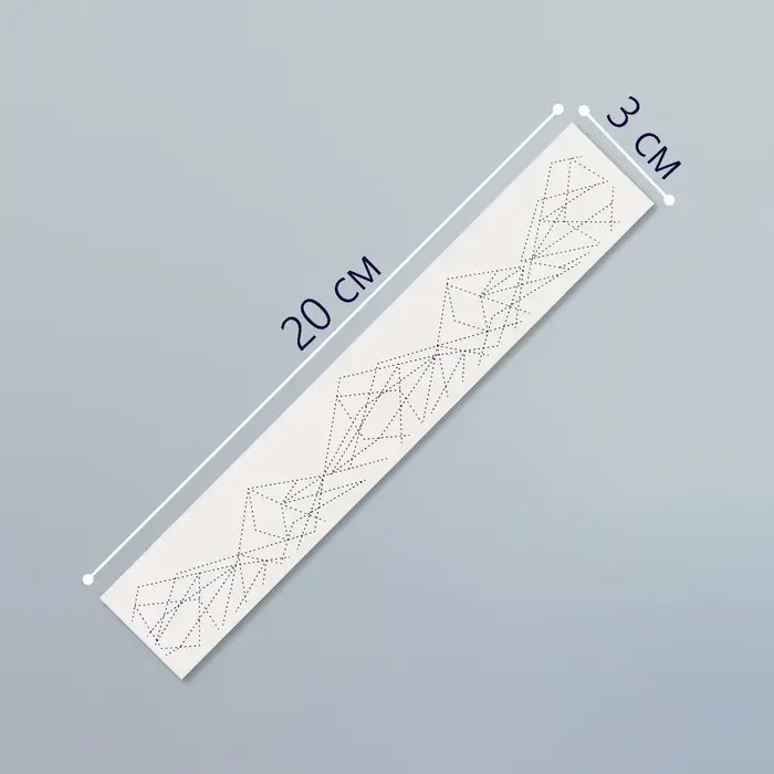 Переводная тату на тело чёрная &laquo;Браслет. Полигональные фигуры&raquo;, 20&times;3 см