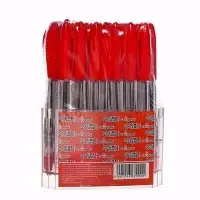 Ручка шариковая 0.5 мм, стержень красный, с резиновым держателем