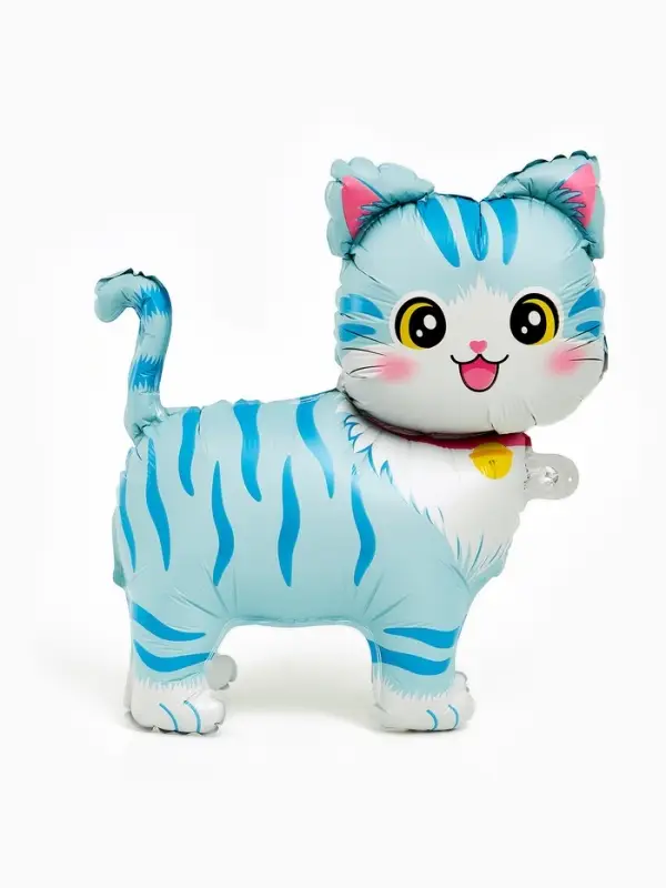 Воздушный шар фольгированный 22" &laquo;Голубая кошка&raquo;, фигура под воздух