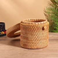 Салфетница плетёная 15х15х14 см, ротанг  МИКС