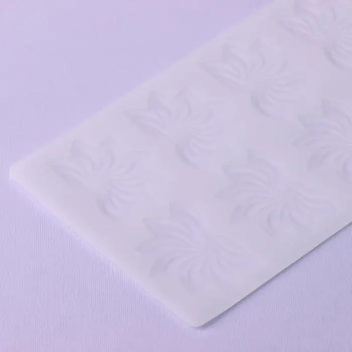 Форма для шоколада &laquo;Веер&raquo;, силикон, 8 ячеек, 20&times;13&times;0.1 см, прозрачная