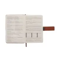 Ежедневник недатированный формат А5, с хлястиком, 128л, линия, пвх, Коричневый