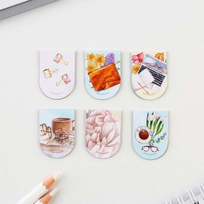 Закладки магнитные на подложке &laquo;Учителю: Вы лучший учитель&raquo;, 6 шт.