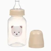 Бутылочка для кормления &laquo;Bear&raquo; 150 мл, цилиндр, бежевый Mum&Baby