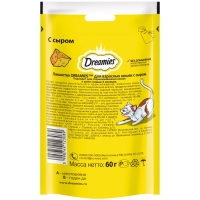 Лакомство Dreamies для кошек, сыр, 60 г