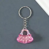 Брелок пластик "Сумочка" блёстки МИКС 2,7х3х1,3 см