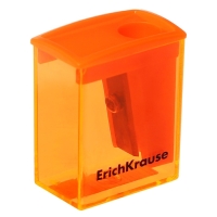 Точилка 1 отверстие ErichKrause "City Mini" Neon, с контейнером, пластиковая, МИКС