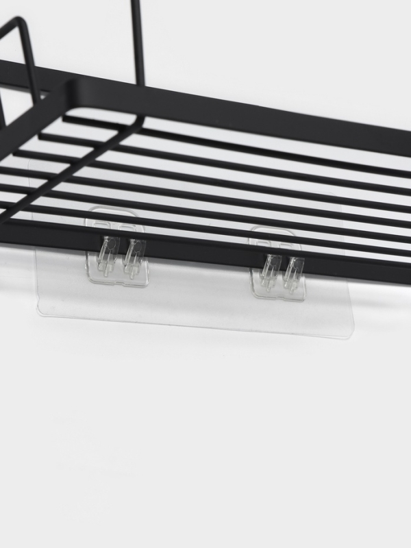 Набор угловых полок для ванной, 2 шт, цвет черный