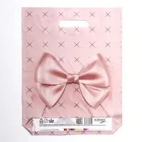Пакет &laquo;Персиковый бант&raquo;, полиэтиленовый с вырубной ручкой, 30&times;40 см, 50 мкм