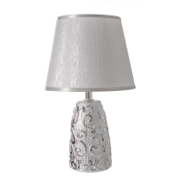 Настольная лампа с абажуром RISALUX &laquo;Флекс&raquo;, Е14, 40 Вт, серебро, 20&times;20&times;32.5 см