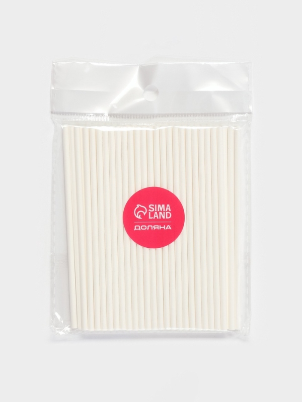 Набор палочек для кондитерских изделий Доляна, d=0,3 см, 10 см, 50 шт, цвет белый